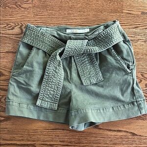 Marie Oliver Olive Belted Women Shorts